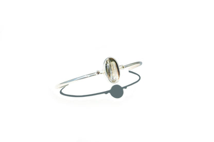 Rutilated Quartz & Champagne Diamond Cuff Bracelet