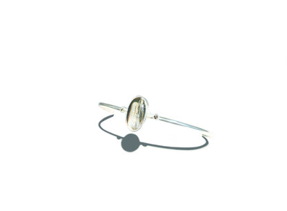 Rutilated Quartz & Champagne Diamond Cuff Bracelet