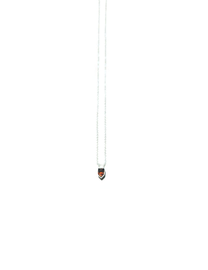 Shield Shape Brownish-Orange Citrine Necklace in Sterling Silver