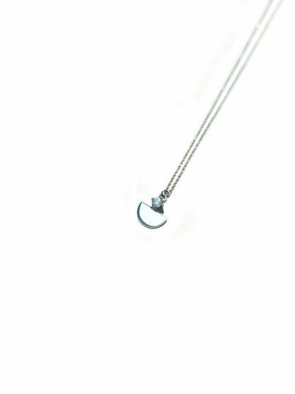 Sterling Silver Diamond Fan Necklace