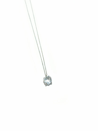 Hexagonal Cut Faceted Quartz Necklace