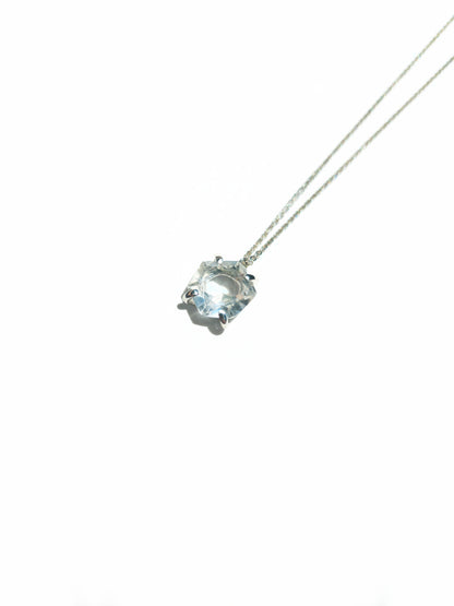 Hexagonal Cut Faceted Quartz Necklace