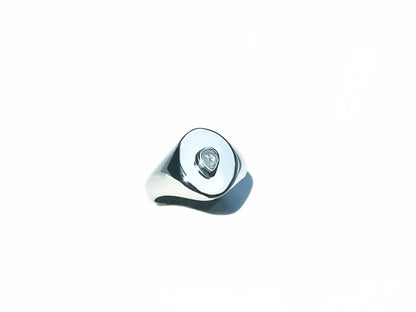 Pear Cut Diamond Signet Ring