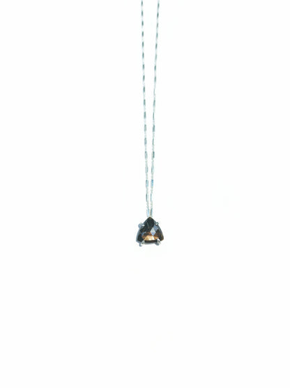 Triangle Rose Cut Sapphire Necklace