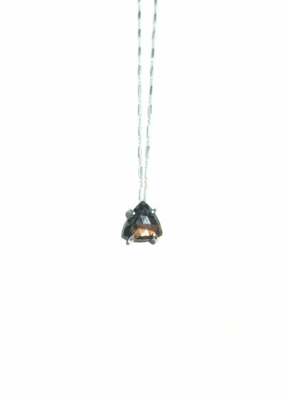 Triangle Rose Cut Sapphire Necklace