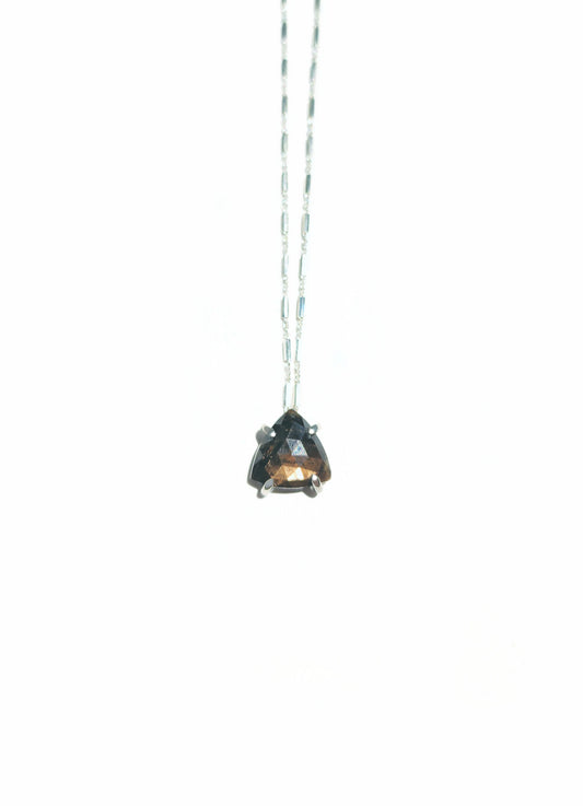 Triangle Rose Cut Sapphire Necklace