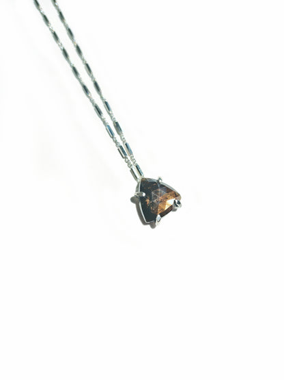 Triangle Rose Cut Sapphire Necklace
