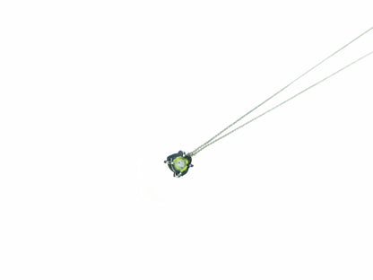Triangular Green Tourmaline Slice Necklace