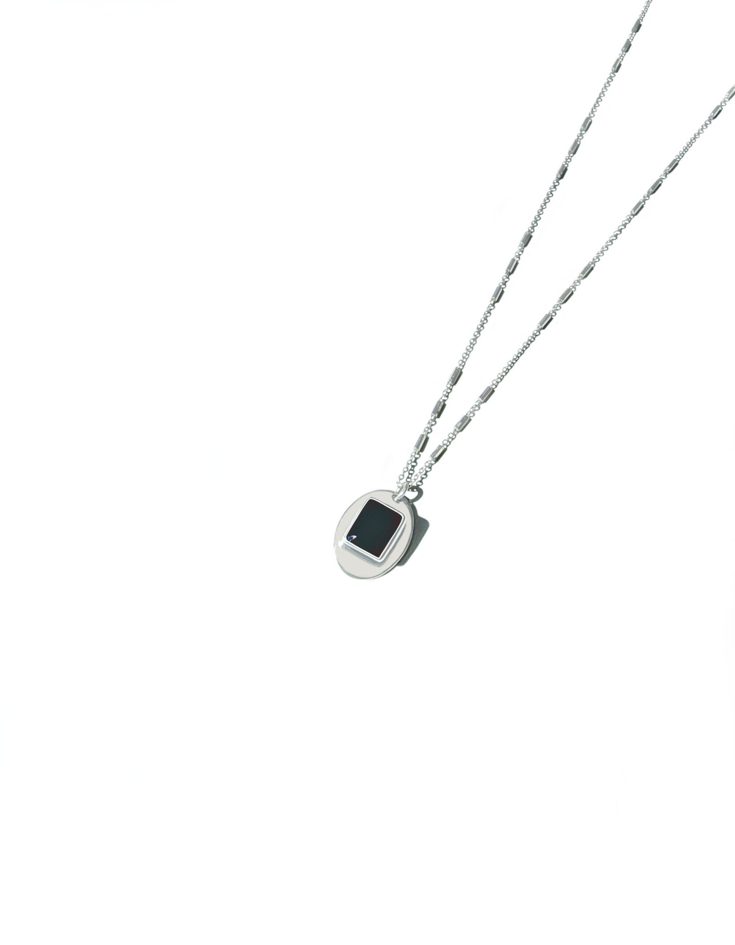 Emerald Cut Black Tourmaline Pendant Necklace