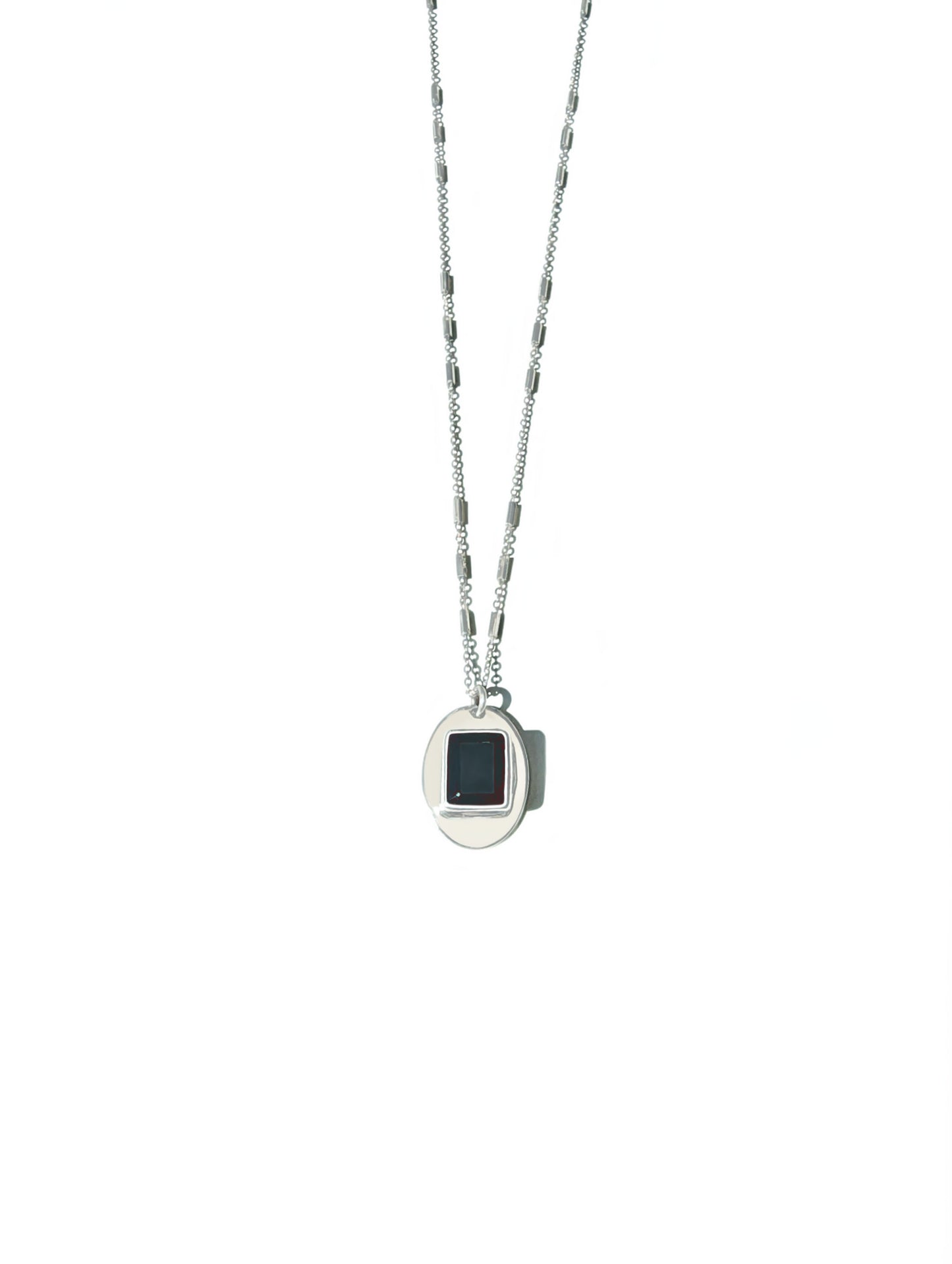 Emerald Cut Black Tourmaline Pendant Necklace