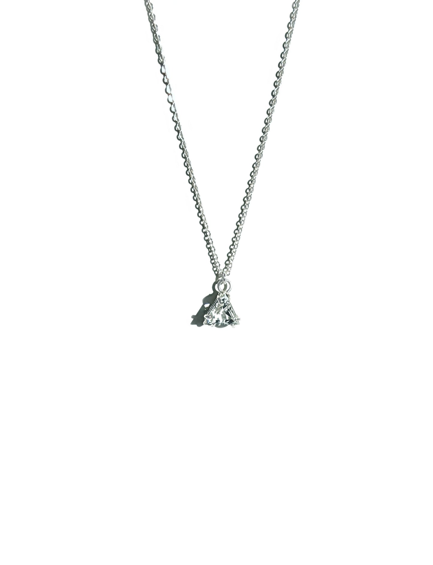 Faceted Triangle Cut Quartz Necklace