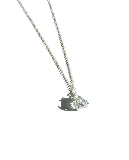 Faceted Triangle Cut Quartz Necklace