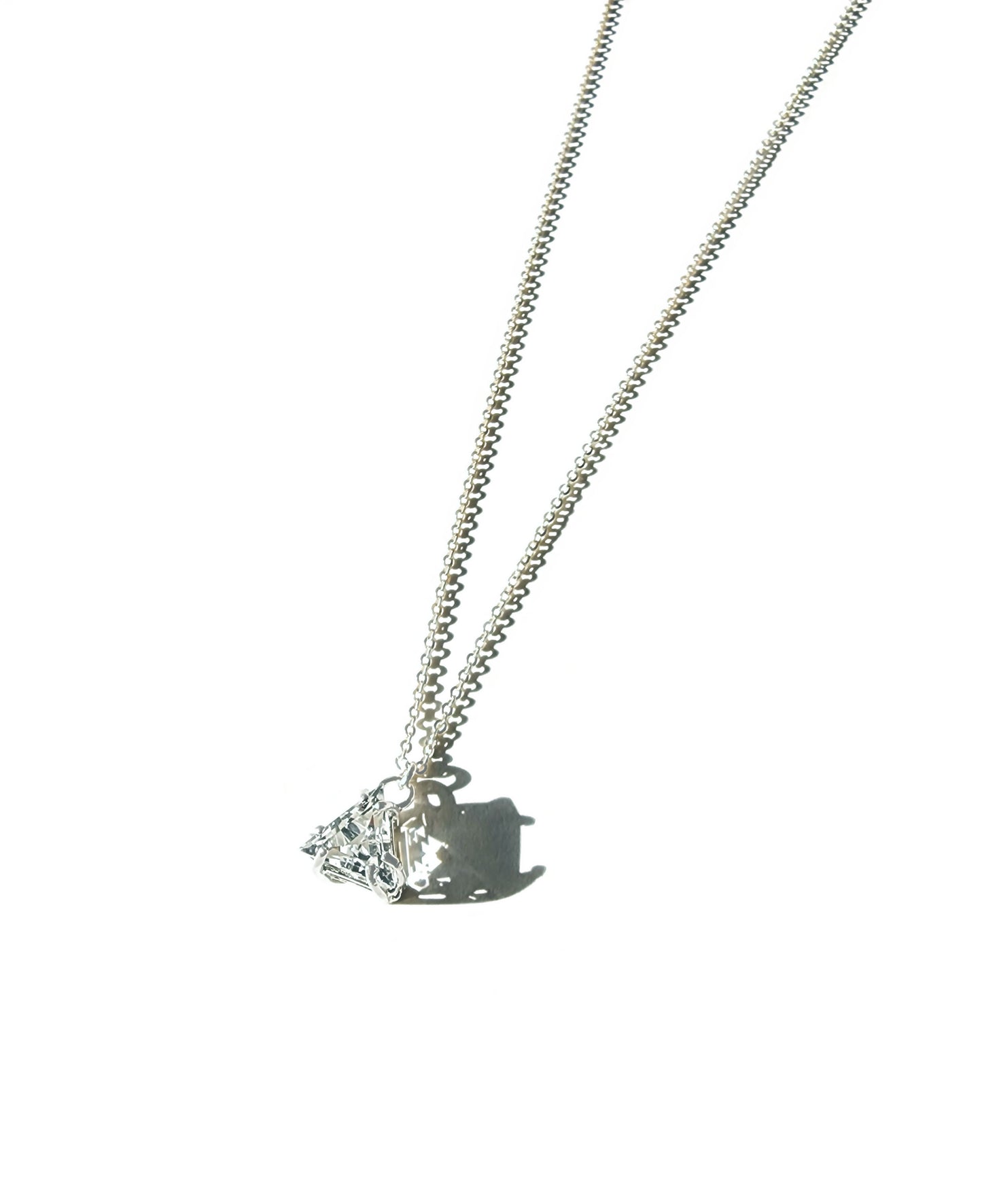 Faceted Triangle Cut Quartz Necklace