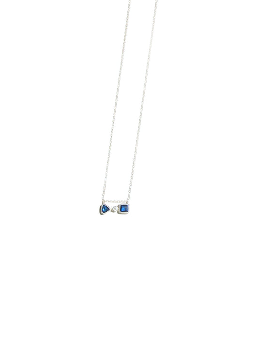 Mixed Shape Sapphire & Diamond Necklace