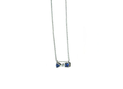 Mixed Shape Sapphire & Diamond Necklace
