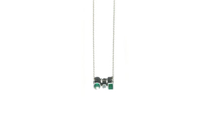 Mixed Shape Emerald & Diamond Necklace