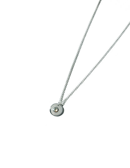 Rose Cut Diamond Tag Necklace
