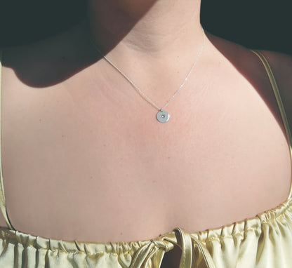 Rose Cut Diamond Tag Necklace