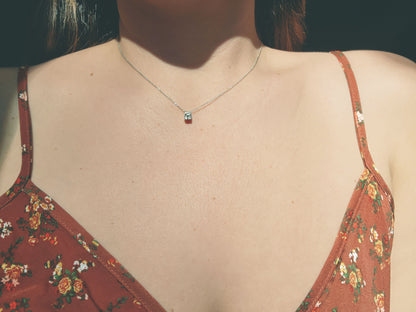 Square Cut Imperial Topaz Necklace
