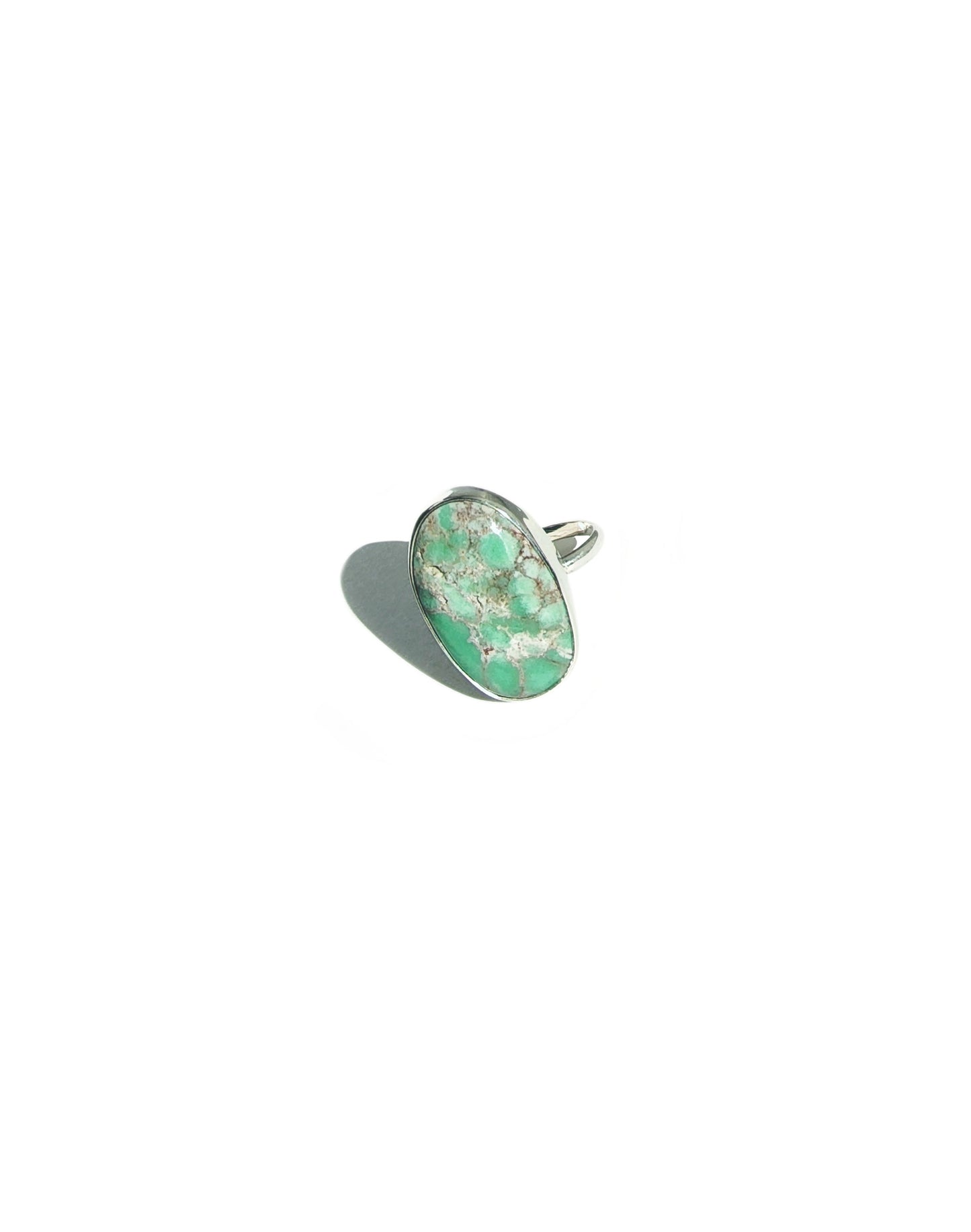 Oval Variscite Ring in Sterling Silver